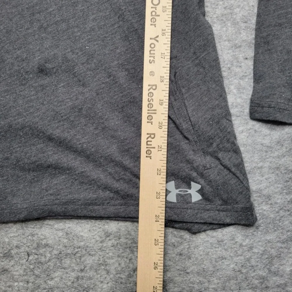 New Under Armour Women Hoodie Small Grey‎ Pockets Pullover Loose Heatgear Thin - Picture 8 of 11